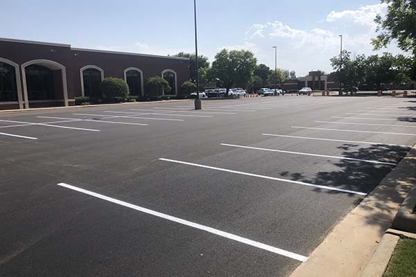 Parking lot striping service